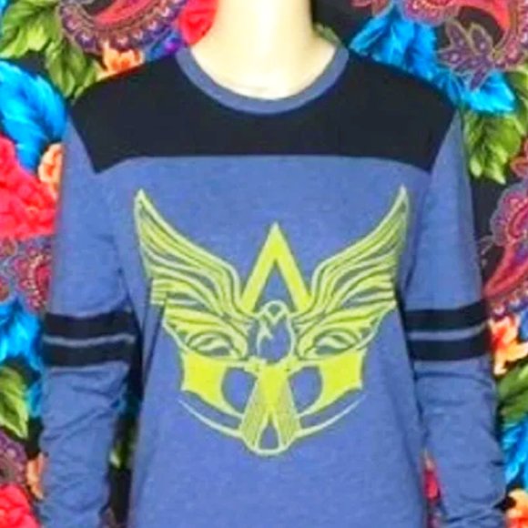 MEN'S ASSASSIN'S CREED BLACK FLAG VIDEO GAME SHIRT MENS SIZE SMALL LONG SLEEVE - Picture 2 of 5
